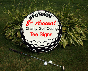Sponsorship Donation Tee Signs - Click Image to Close